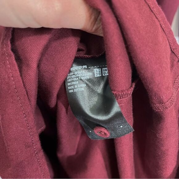 Uniqlo x Hana Tajima Red Flannel Skipper Collar Long Dress M - Picture 9 of 9